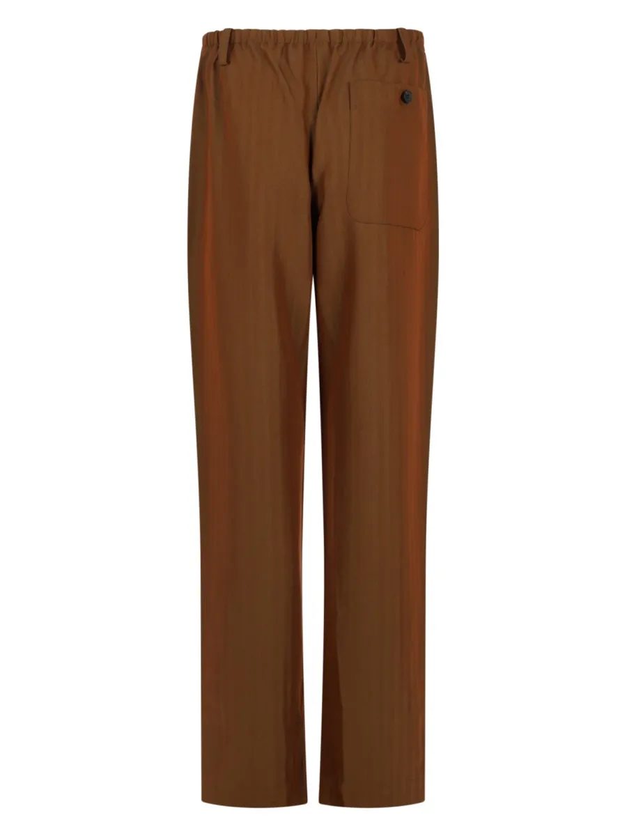 BROWN WOOL VISCOSE TROUSERS sold by Lord & Taylor product image thumbnail 2