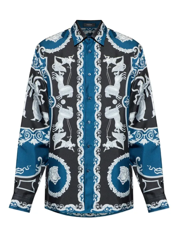 MULTICOLOUR SILK SHIRT made by Versace