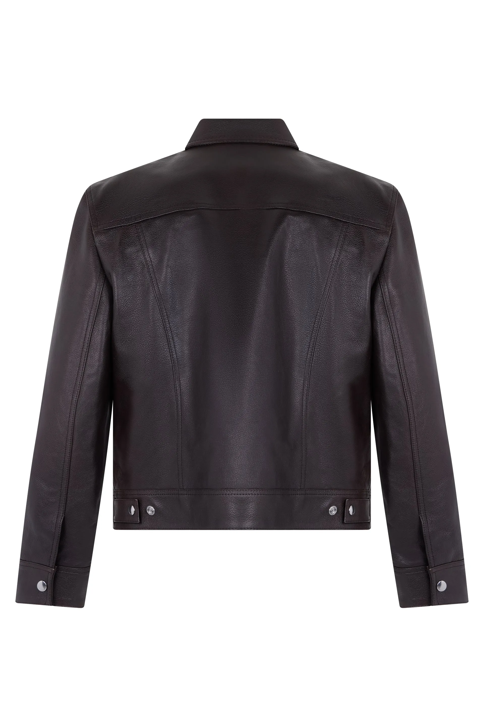 TRUCKER JACKET IN LEATHER sold by Lord & Taylor product image thumbnail 2