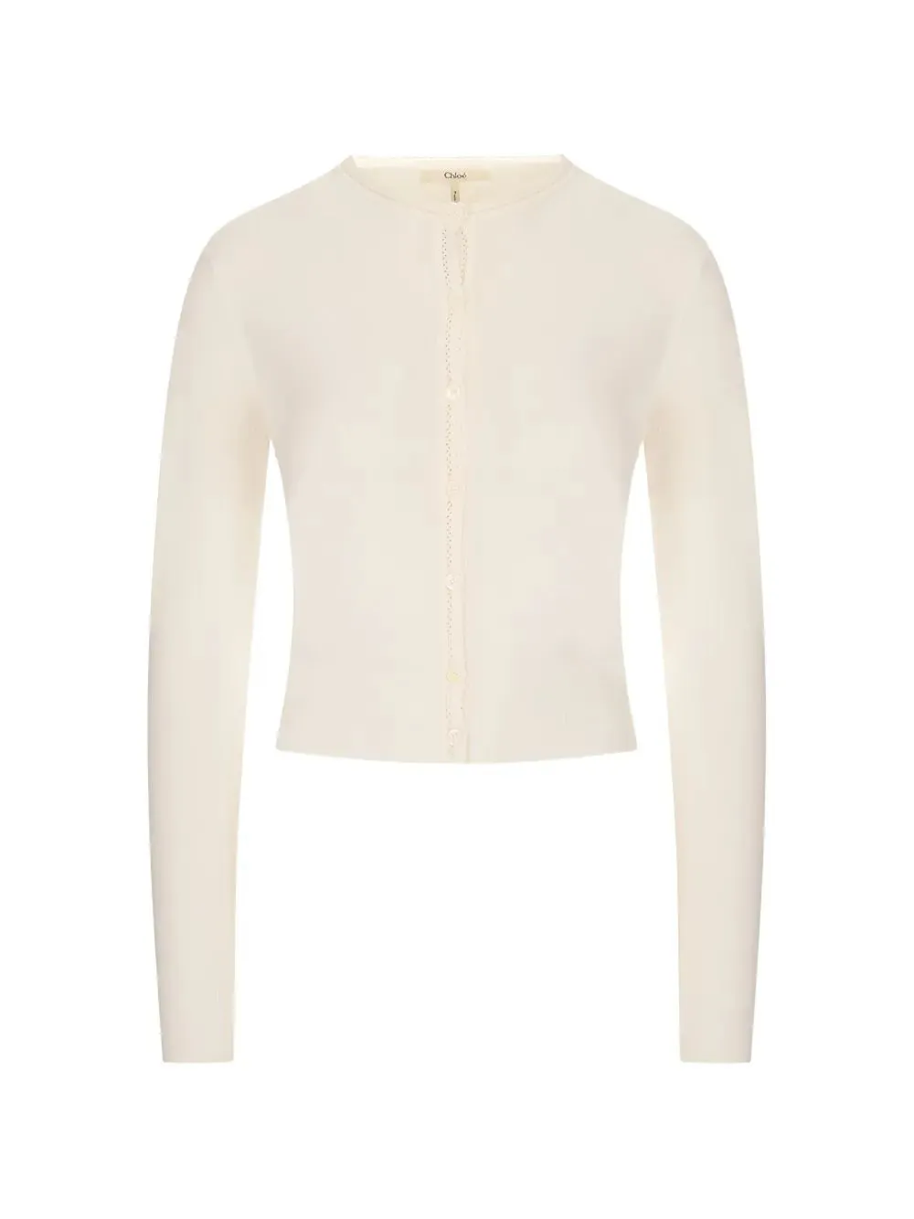 POINTELLE-KNIT SCALLOPED-TRIM CARDIGAN sold by Lord & Taylor