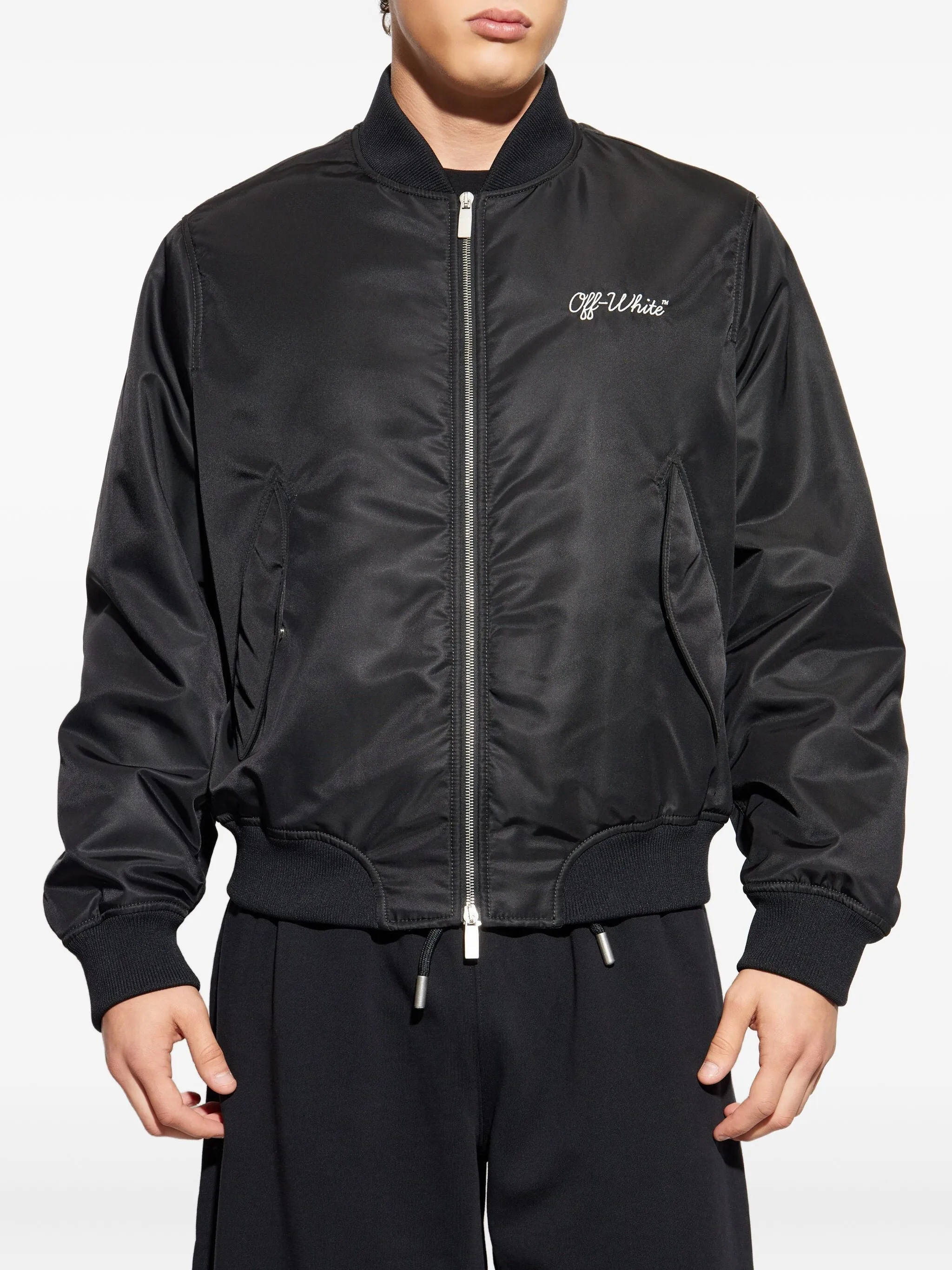 SCRIPT NYL VARSITY BOMBER sold by Lord & Taylor product image thumbnail 3