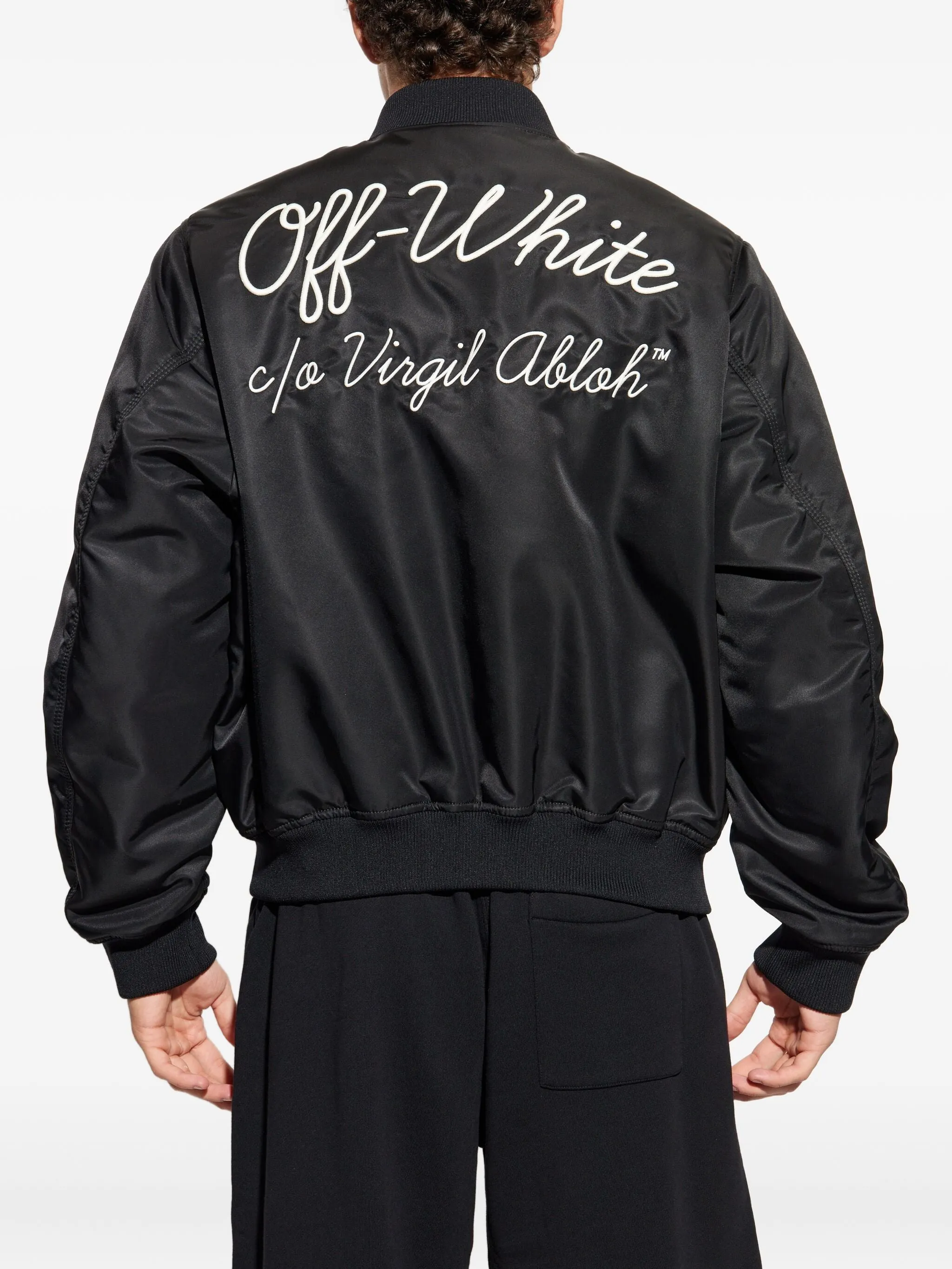 SCRIPT NYL VARSITY BOMBER sold by Lord & Taylor product image thumbnail 2