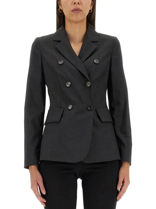 Double-Breasted Virgin Wool Jacket made by MaxMara