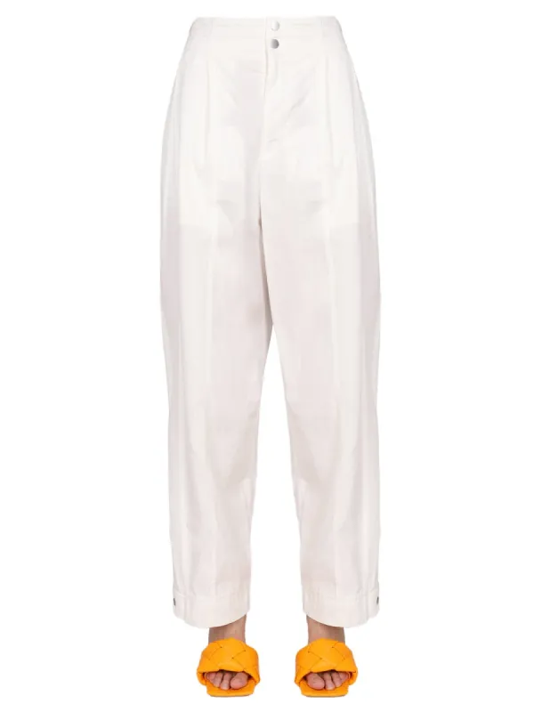 Wide-Leg Trousers White made by Bottega Veneta