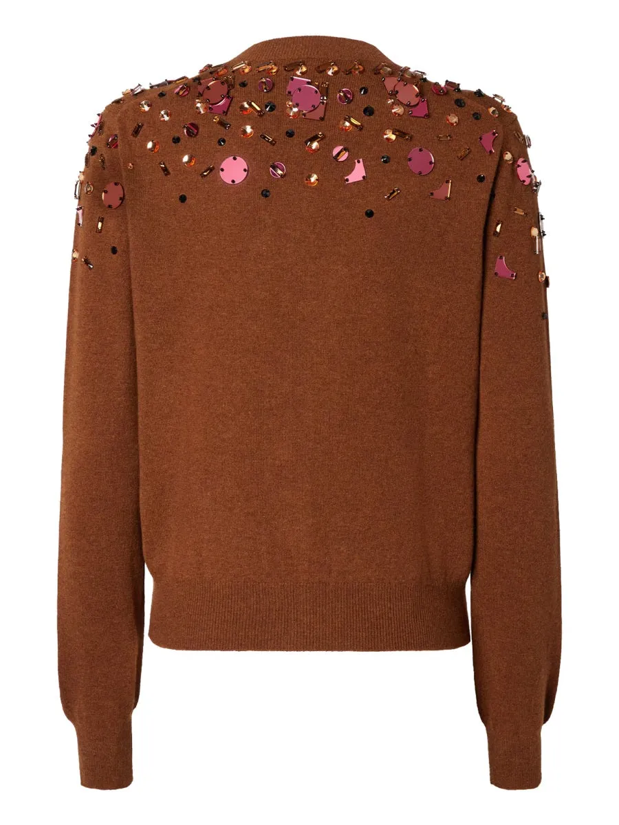 Cardigan Sequined Brown sold by Lord & Taylor product image thumbnail 2
