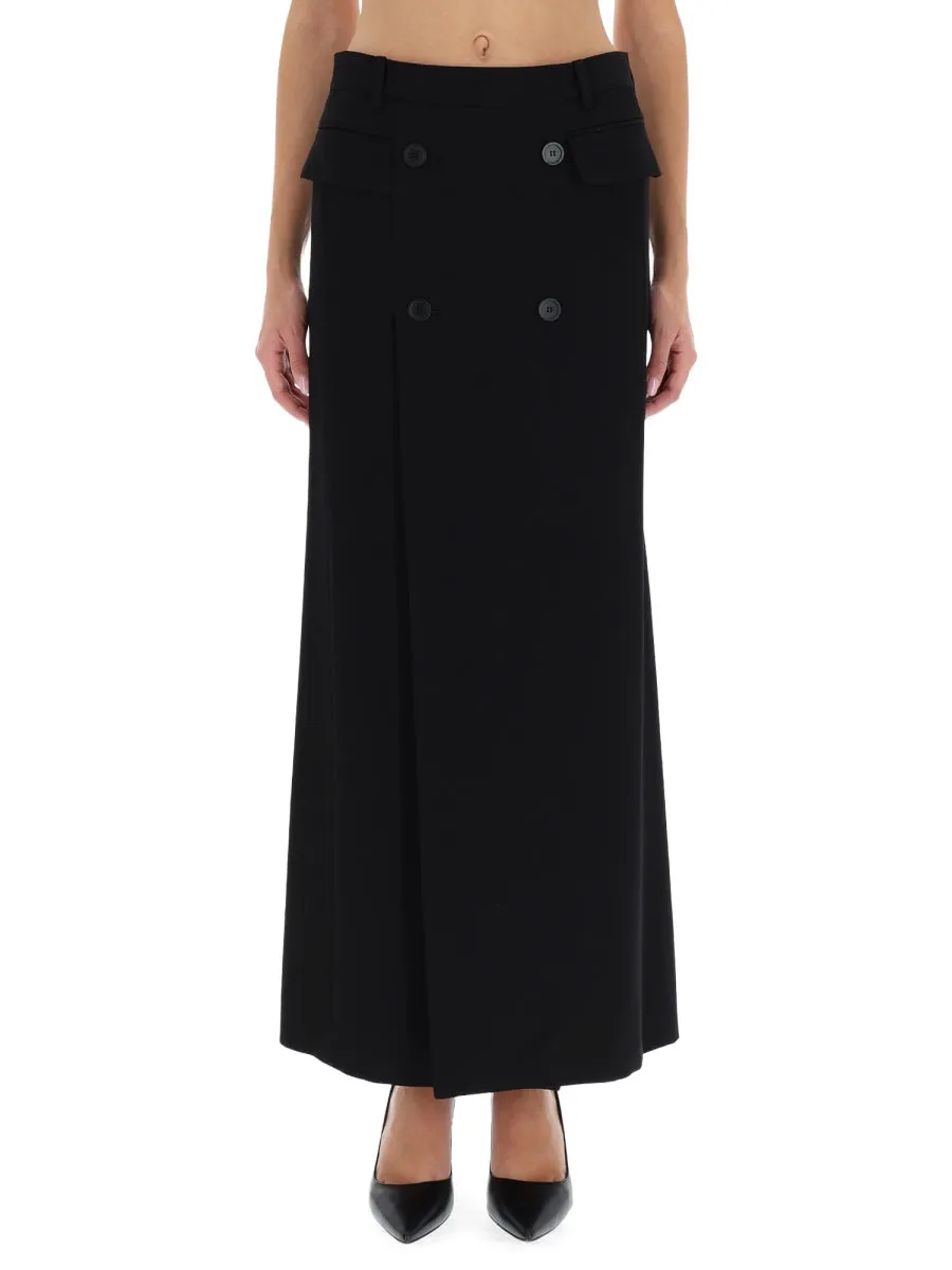 Long Sartorial Skirt Black sold by Lord & Taylor
