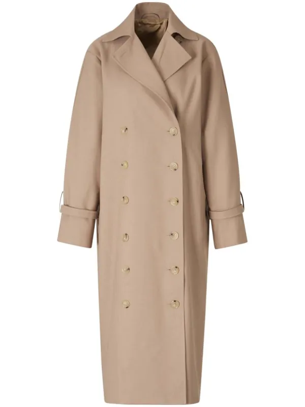 Trench Coat Double-Breasted Cotton Brown made by Toteme