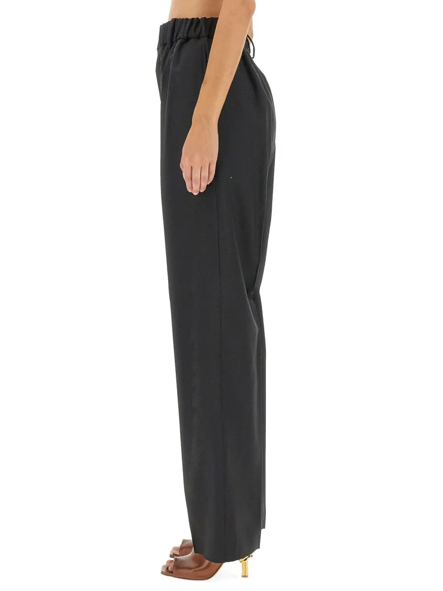 Loose-Fitting Wool Trousers Black sold by Lord & Taylor product image thumbnail 4