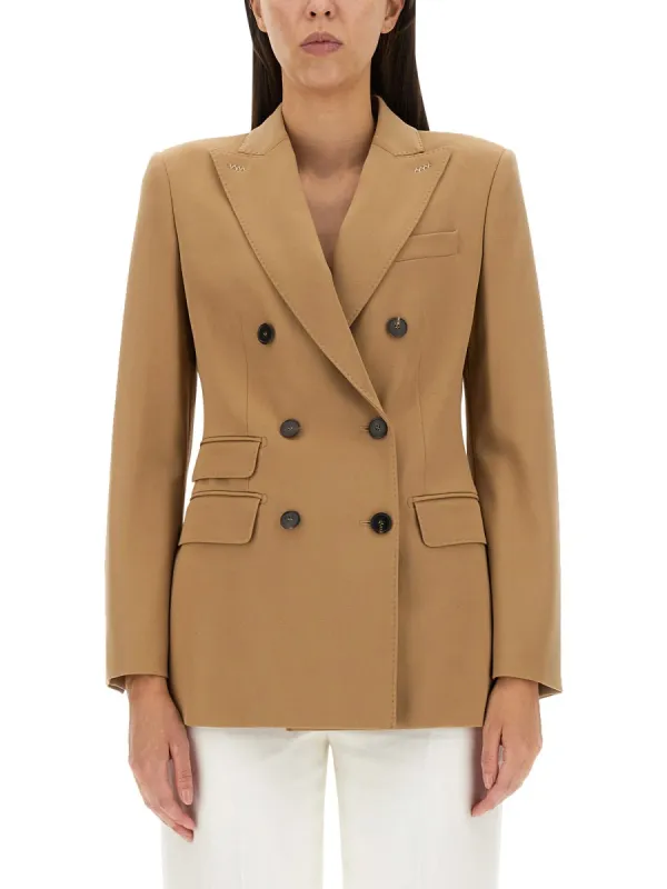 Double-Breasted Blazer Beige made by MaxMara