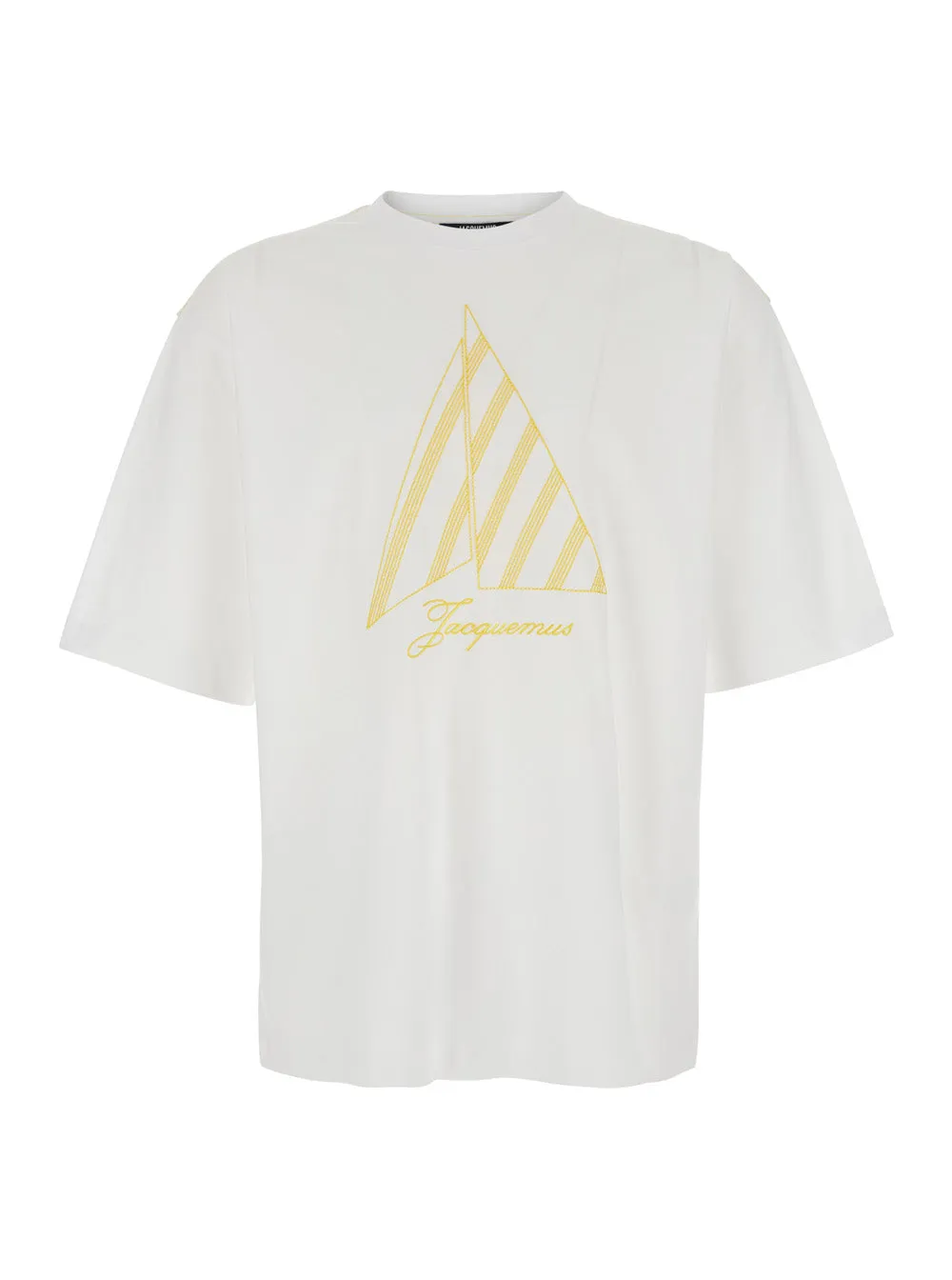 T-Shirt with Front Logo, White Cotton sold by Lord & Taylor