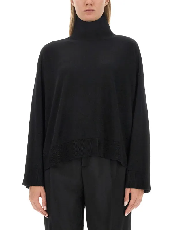 Turtleneck Sweater Black Wool made by Bottega Veneta