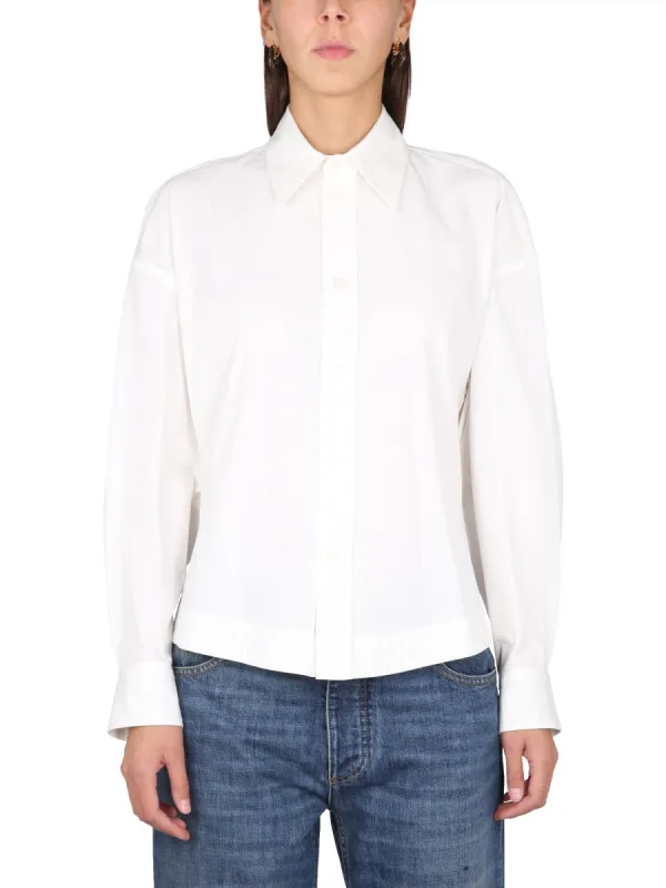 Shirt Compact Cotton Ivory made by Bottega Veneta