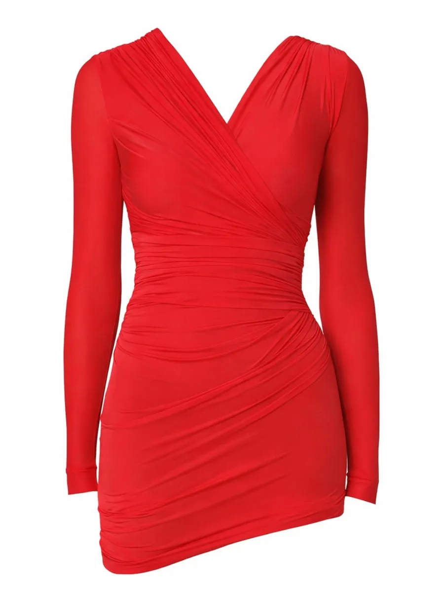 Dress Draped Mini Red sold by Lord & Taylor