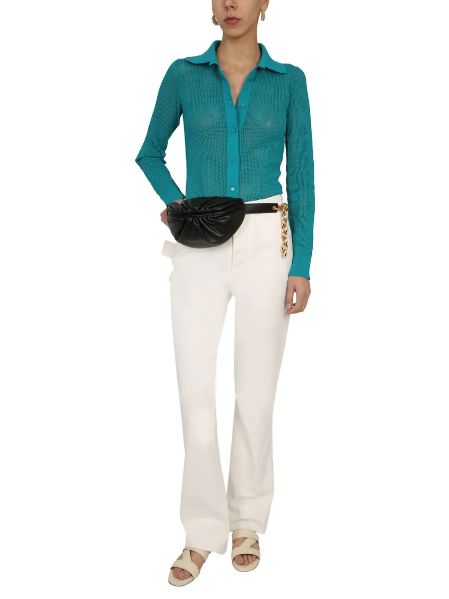 Mesh Cardigan Blue sold by Lord & Taylor product image thumbnail 3