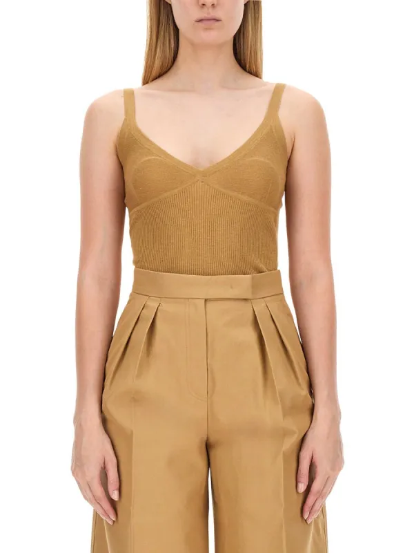 Top Gallura Beige Silk-Cashmere made by MaxMara