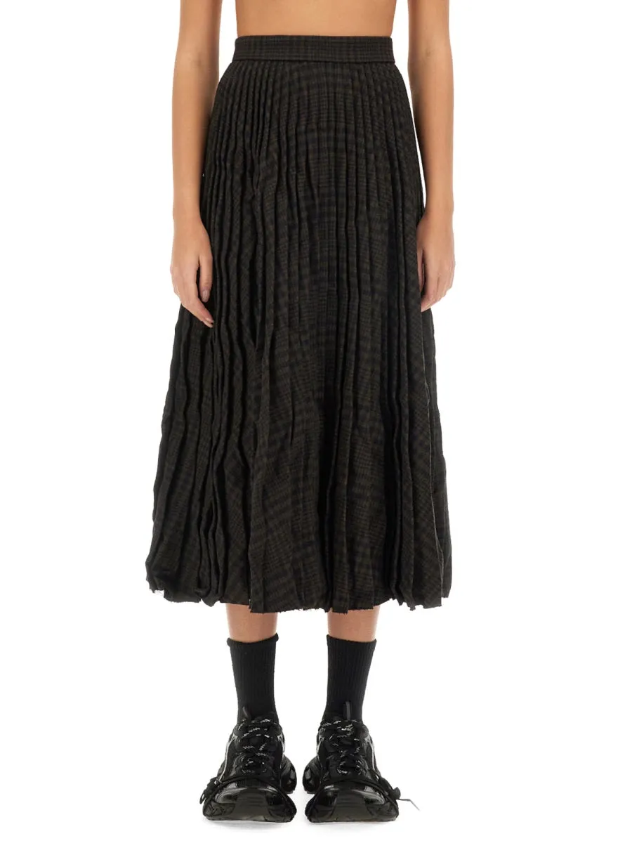 Pleated Skirt Brown Wool sold by Lord & Taylor