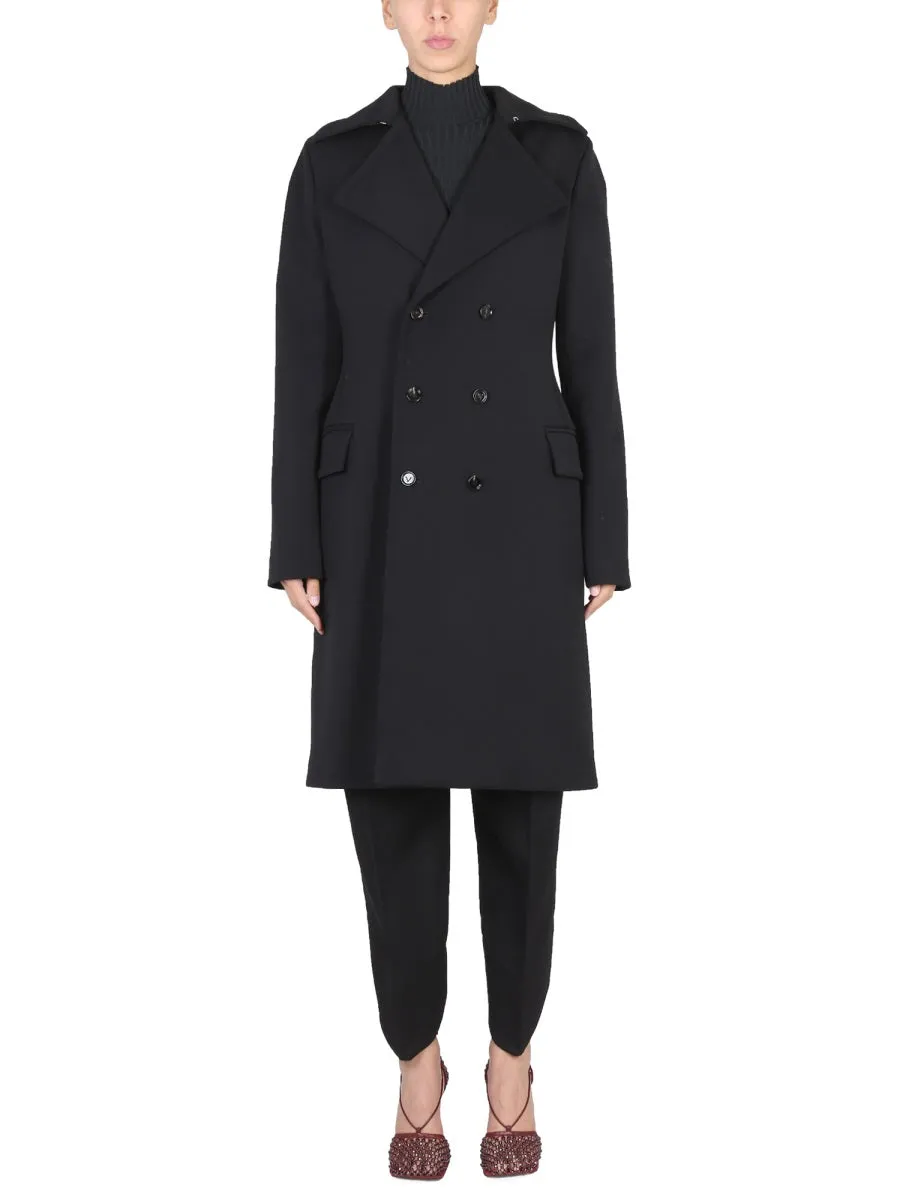 Coat Double-Breasted Black sold by Lord & Taylor