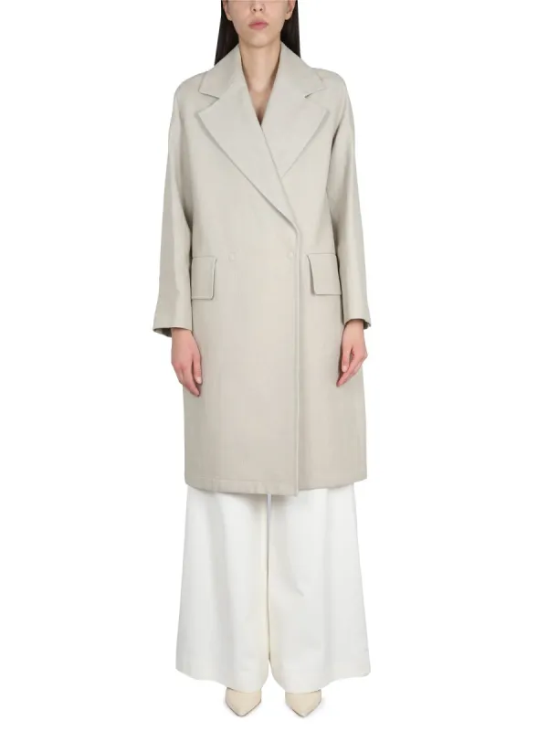 Duster Coat Linen and Jersey Beige made by MaxMara