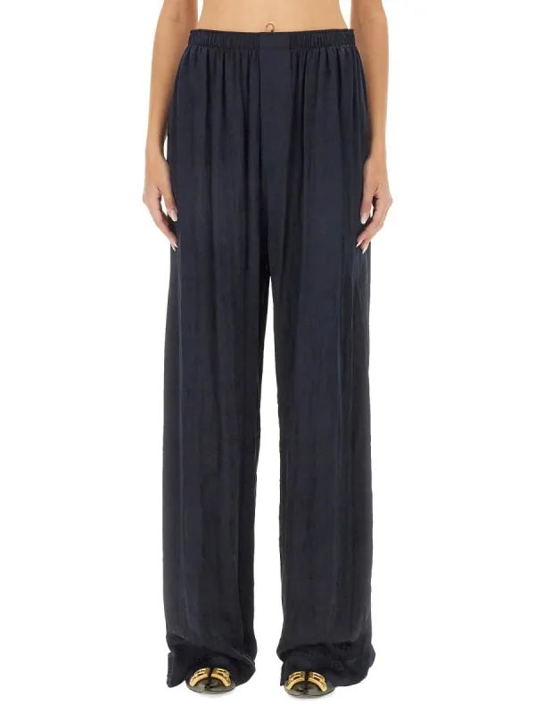 Pyjama Pants Silk Blue made by Balenciaga