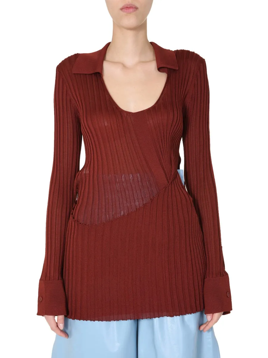 Ribbed Sweater Orange sold by Lord & Taylor