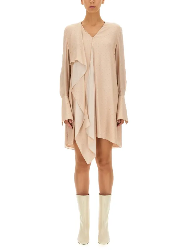 Crepe Dress Ivory made by Fendi