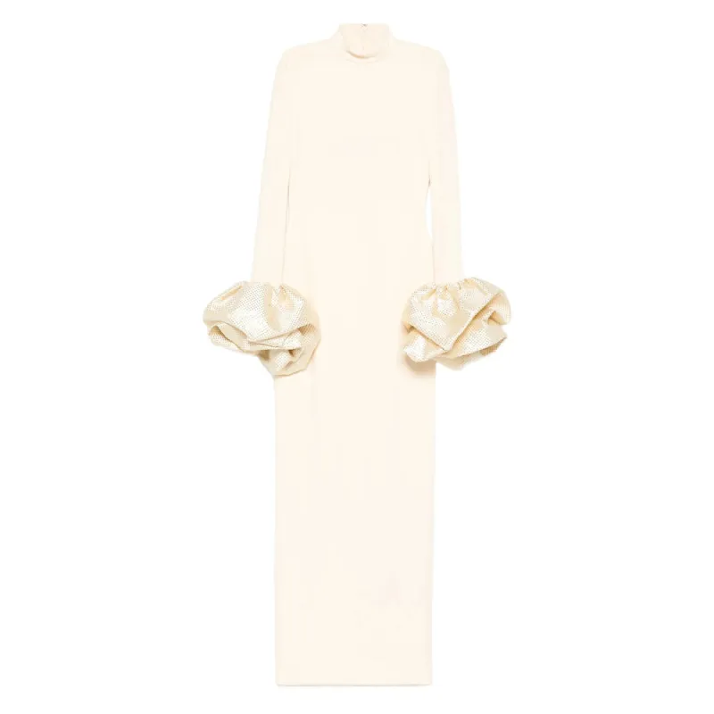 Long Sleeve Dress with Ruffled Sleeves made by Solace London