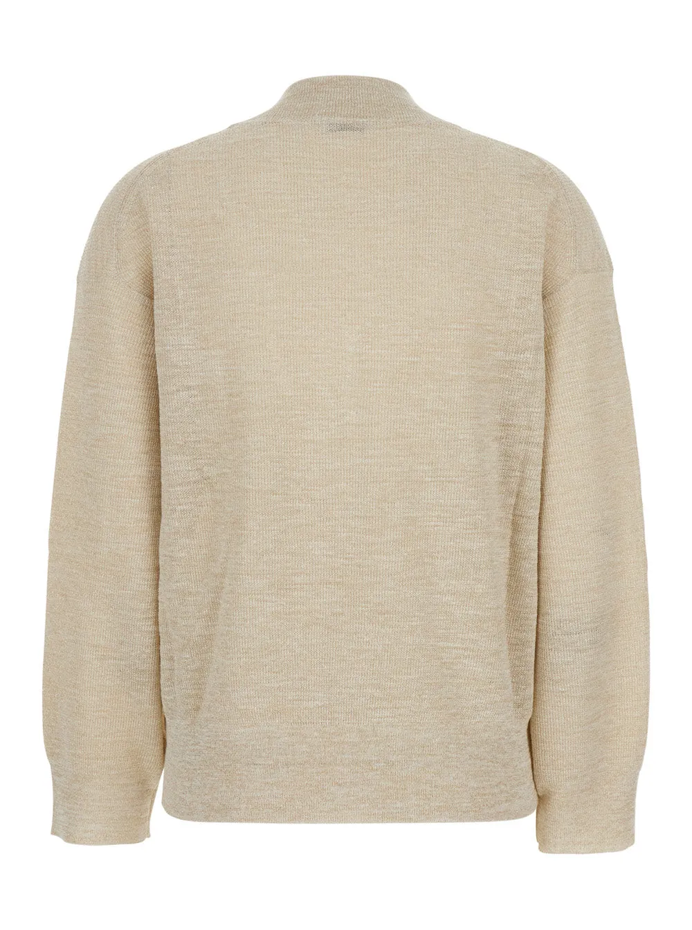 Sweater V-Neck Linen-Blend Beige sold by Lord & Taylor product image thumbnail 2