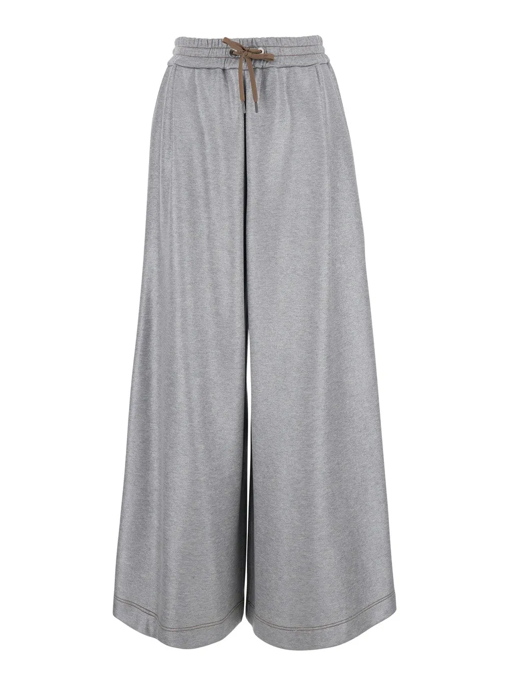 Trousers Wide-Leg Elastic Drawstring Grey sold by Lord & Taylor