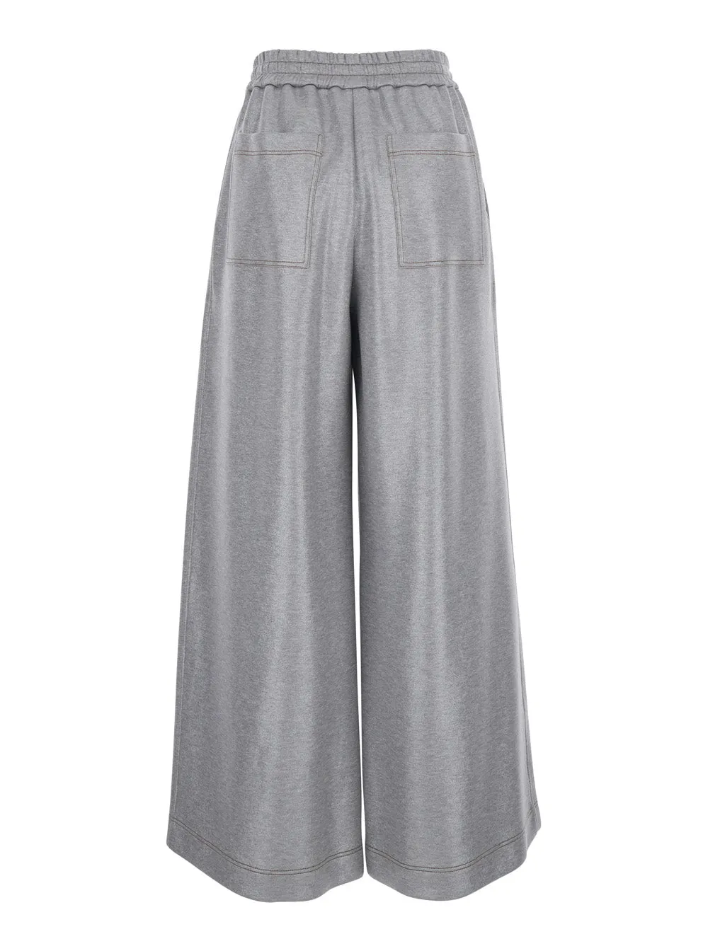 Trousers Wide-Leg Elastic Drawstring Grey sold by Lord & Taylor product image thumbnail 2