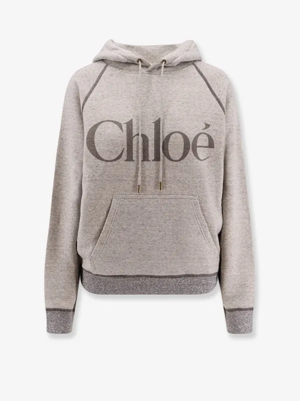 Sweatshirt Cotton-Blend Grey made by Chloe