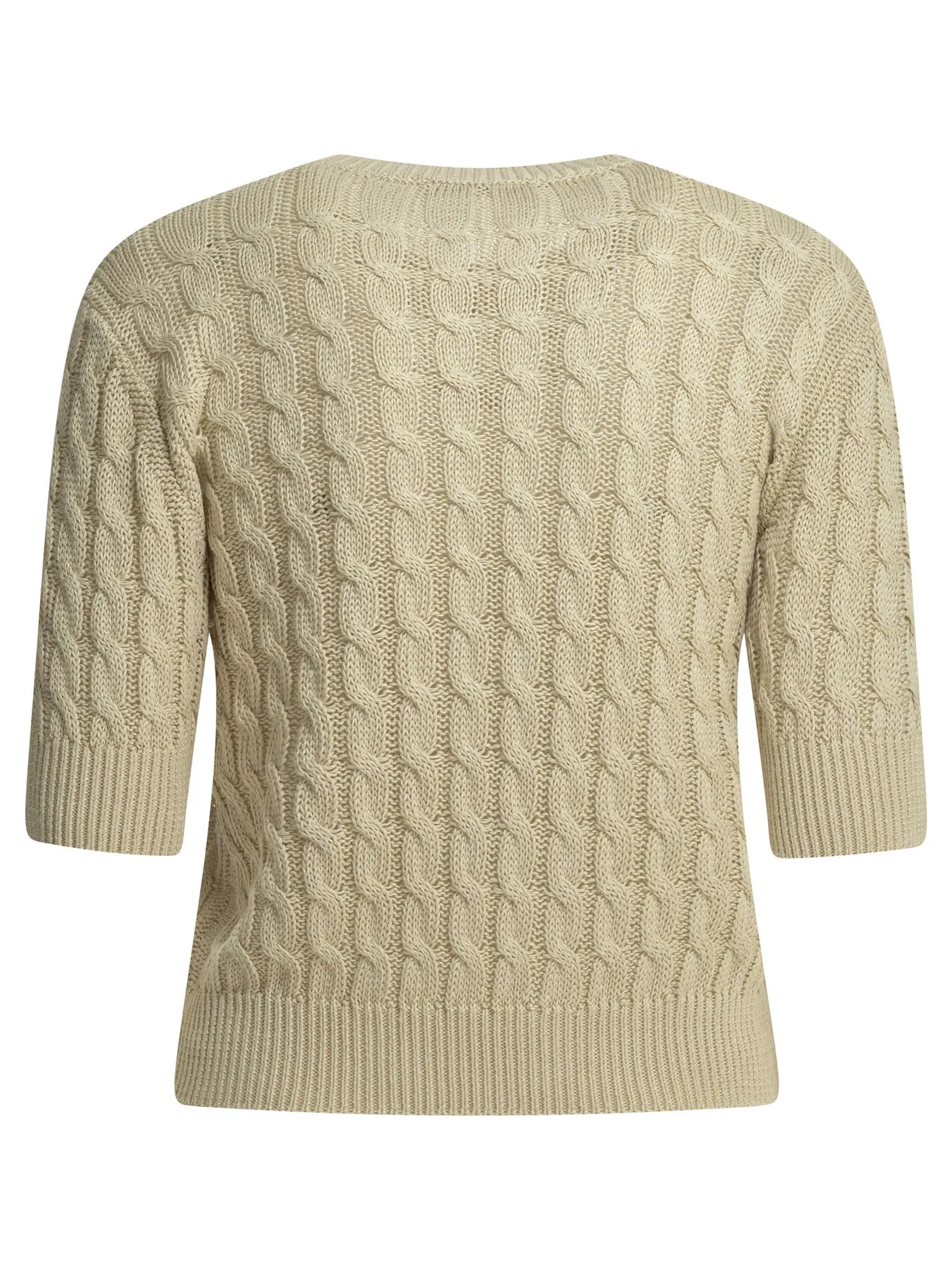 BEIGE LINEN CABLE-KNIT SWEATER sold by Lord & Taylor product image thumbnail 2