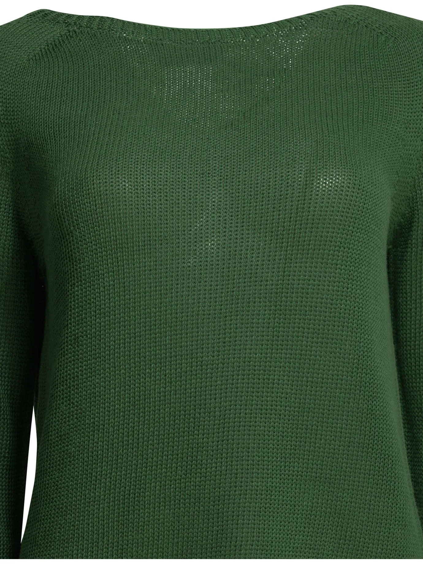 GREEN LINEN ROUND NECK SWEATER sold by Lord & Taylor product image thumbnail 3