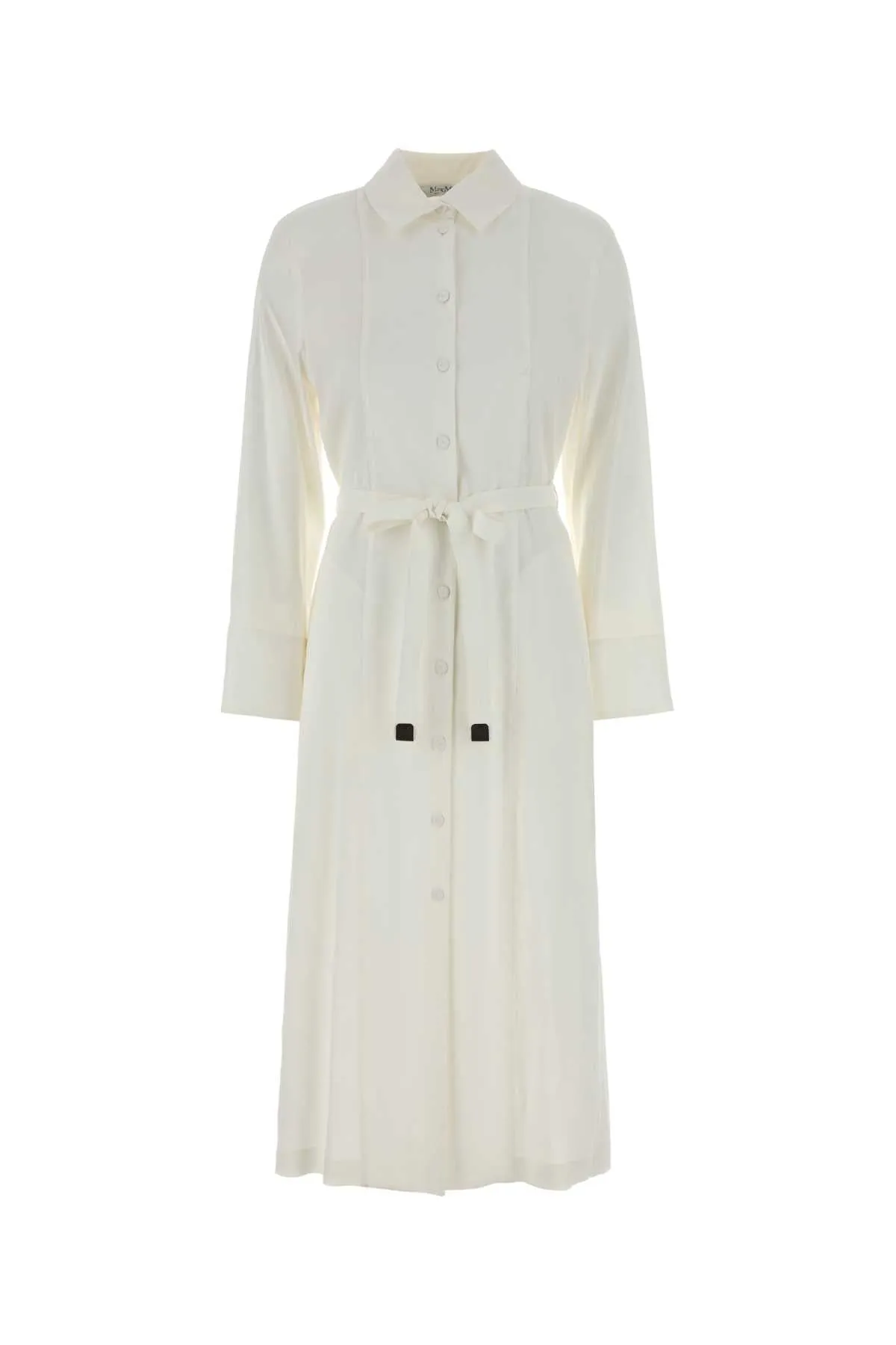 WHITE STRETCH LINEN BLEND NORDICA SHIRT DRESS sold by Lord & Taylor
