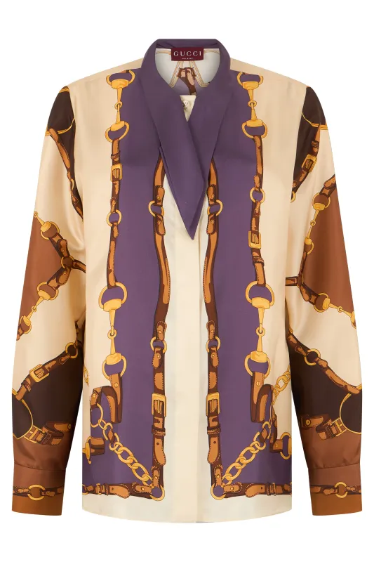 SILK SHIRT WITH PRINT made by Gucci