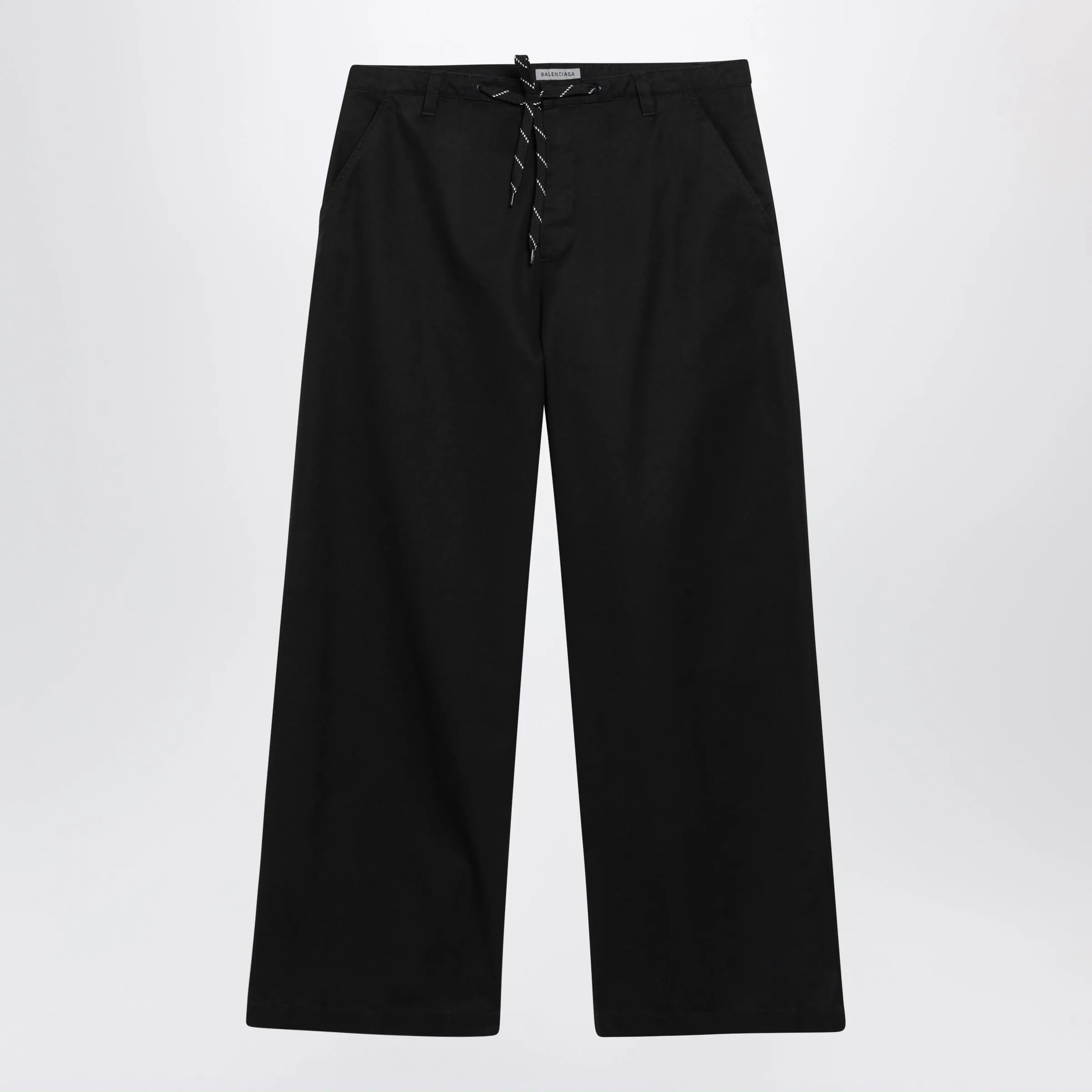 BLACK COTTON WIDE-LEG PANT sold by Lord & Taylor