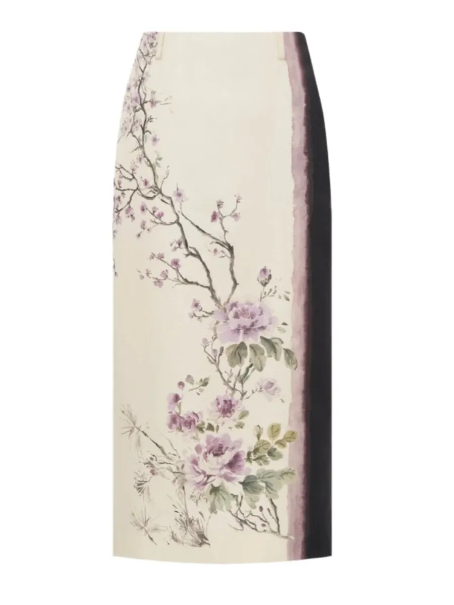 PRINTED MIDI SKIRT sold by Lord & Taylor