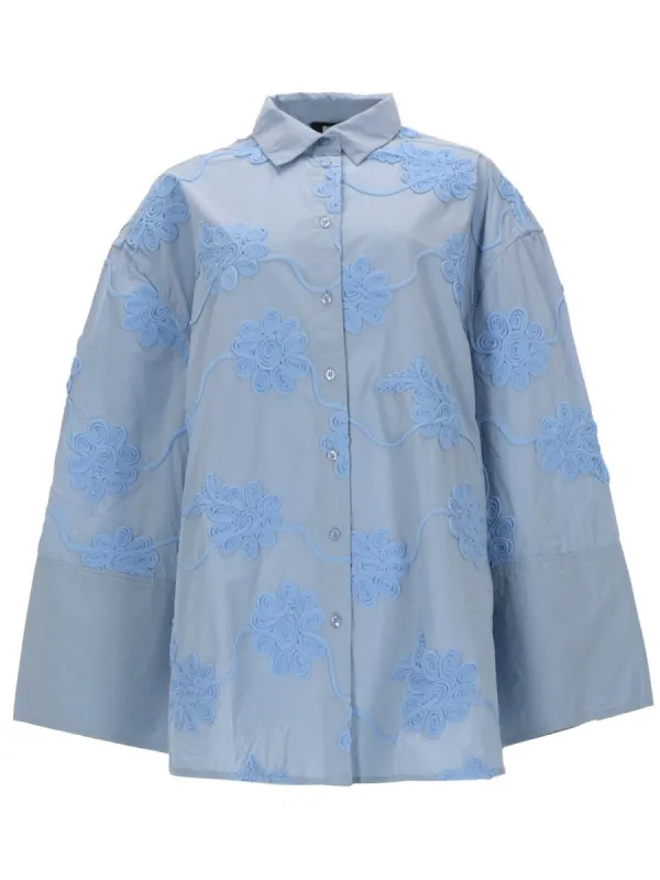 CAMICIA OVERSIZE CON DETTOGLIO FLOREALE made by ROTATE Birger Christensen