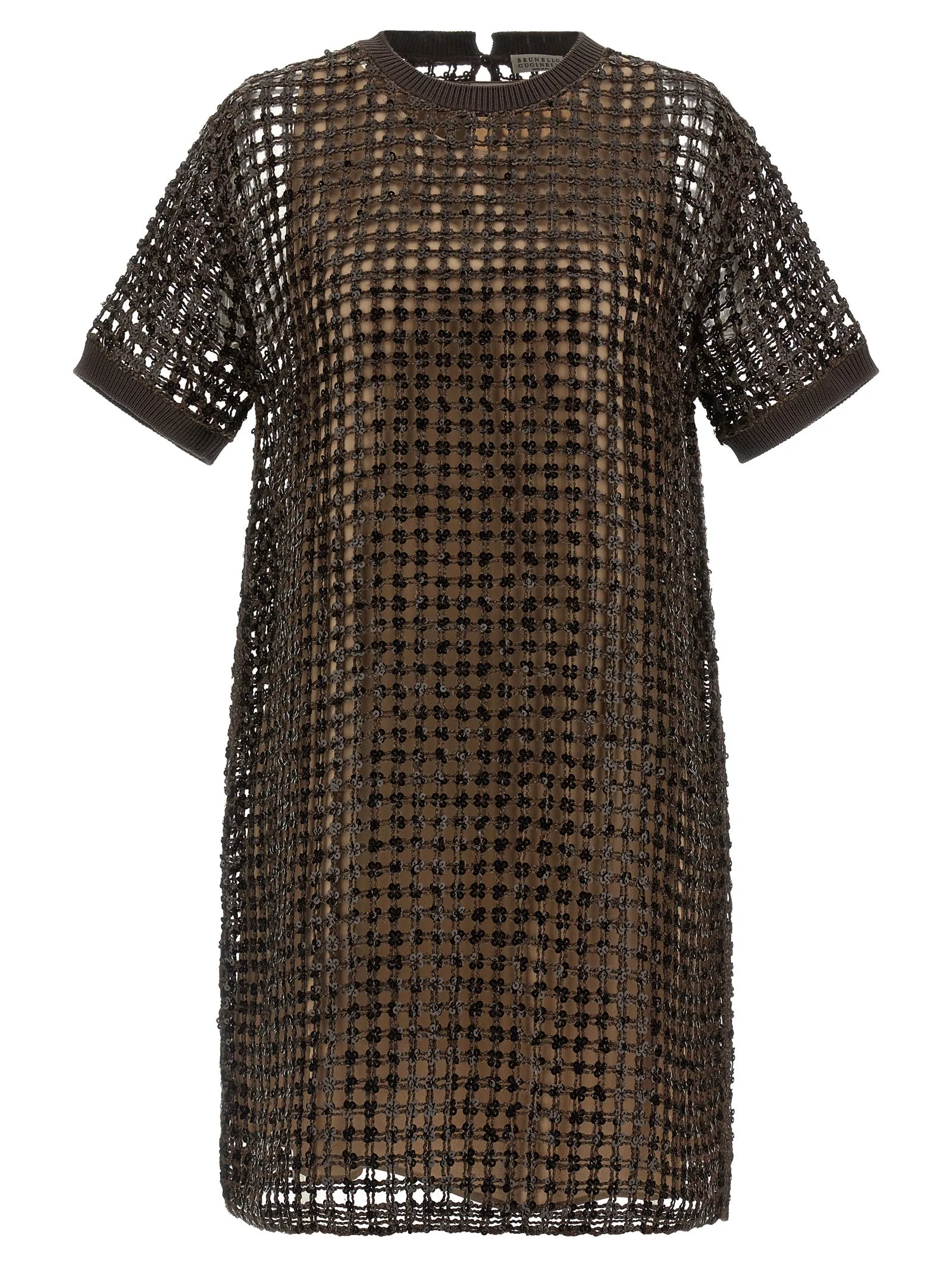 Sequin mesh dress sold by Lord & Taylor