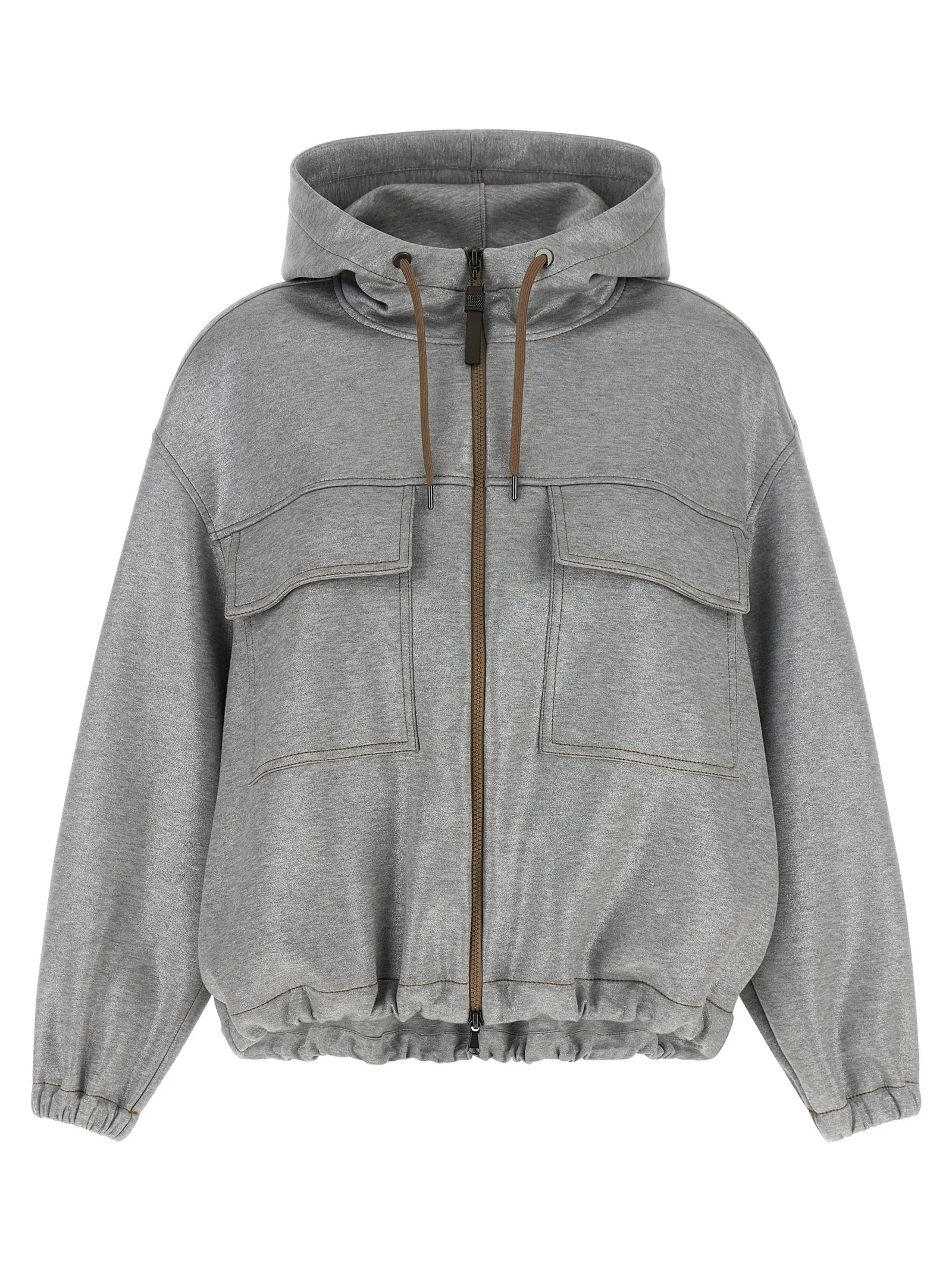 'Shiny Zipper Pull' bomber jacket sold by Lord & Taylor