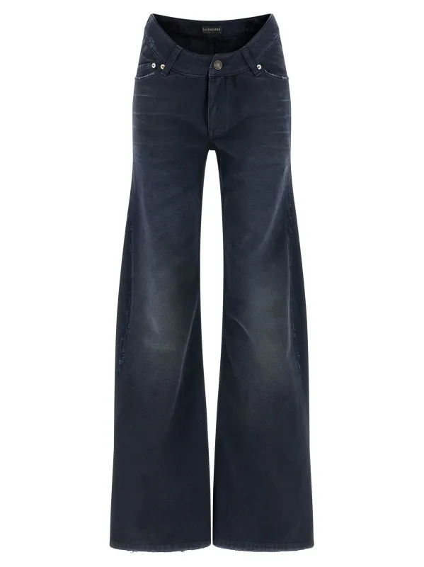 Curved waist jeans made by Balenciaga