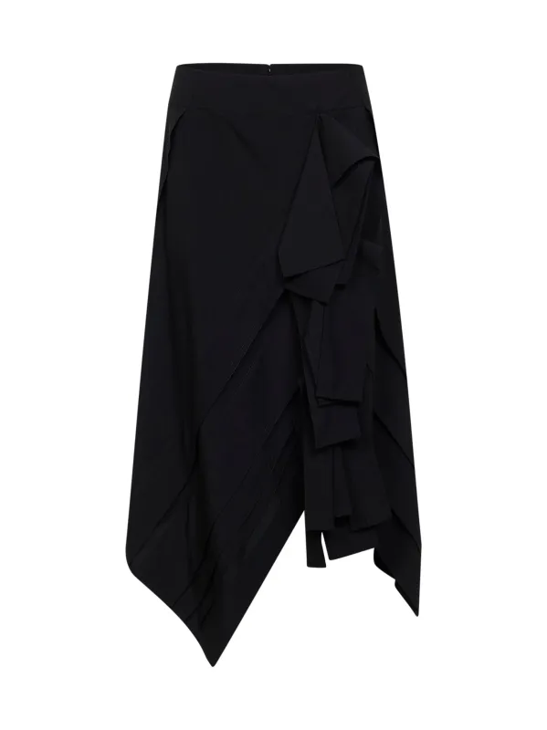 Midi Skirt Wool Black made by Bottega Veneta
