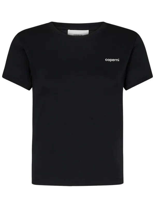 T-shirt Logo Print Black Cotton made by Coperni Paris
