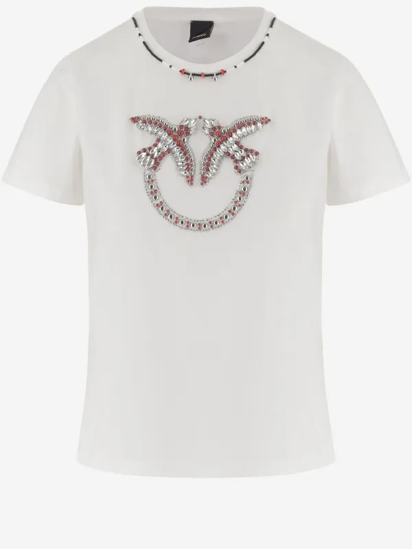 Cotton T-shirt White made by Pinko