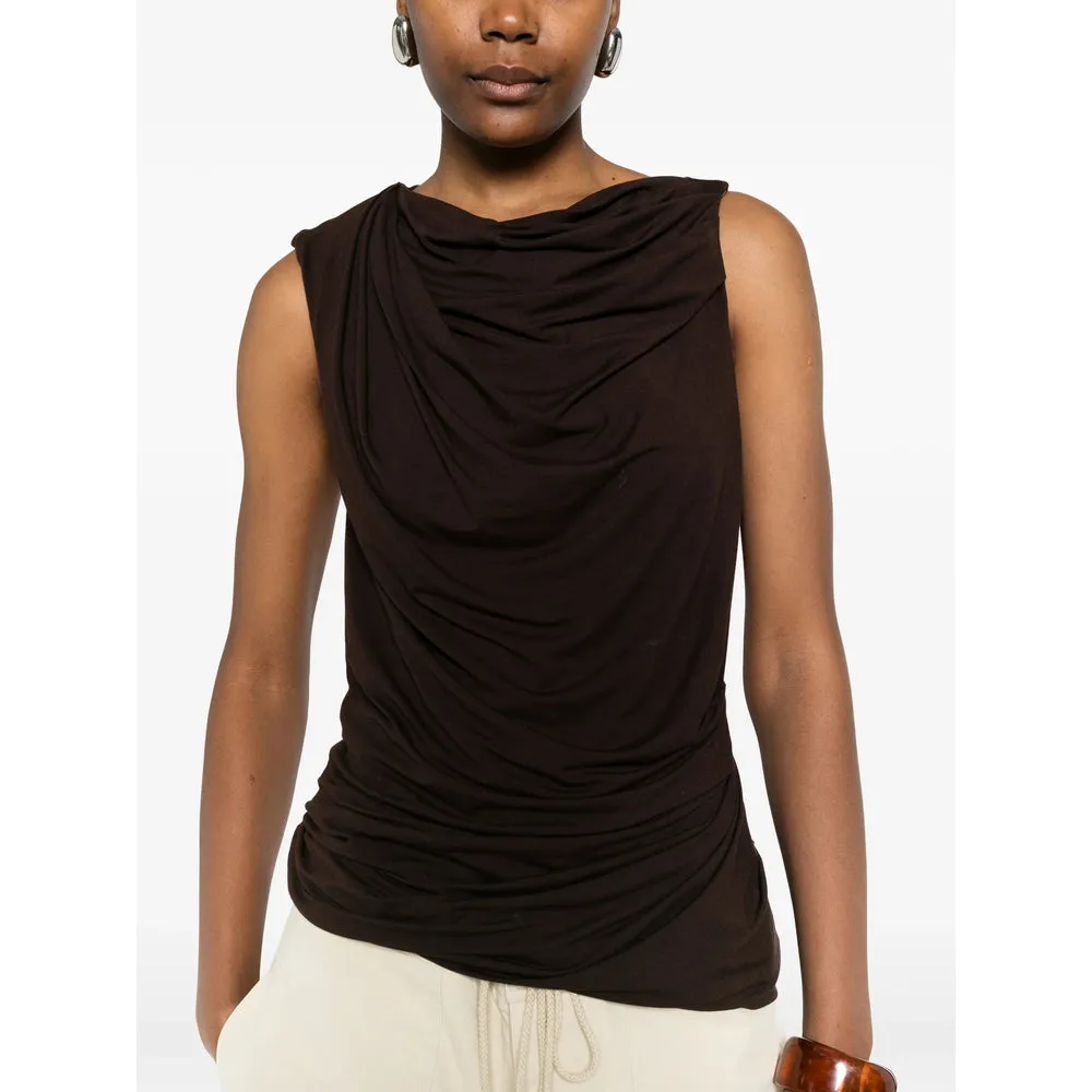 Top with Draped Detail Brown sold by Lord & Taylor product image thumbnail 4