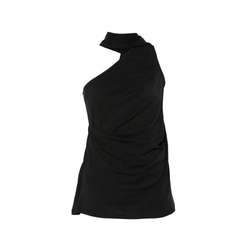 Top One-Shoulder Black made by Entire Studios