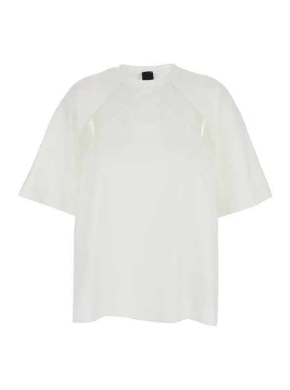 Round Neck T-Shirt White Tech Fabric made by Pinko