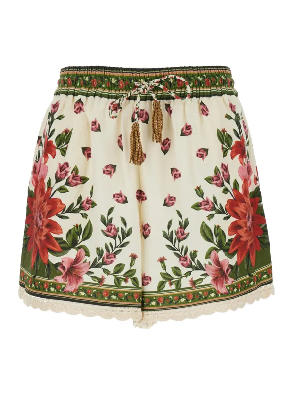 Shorts Wonder Multicolour Linen Blend made by FARM Rio