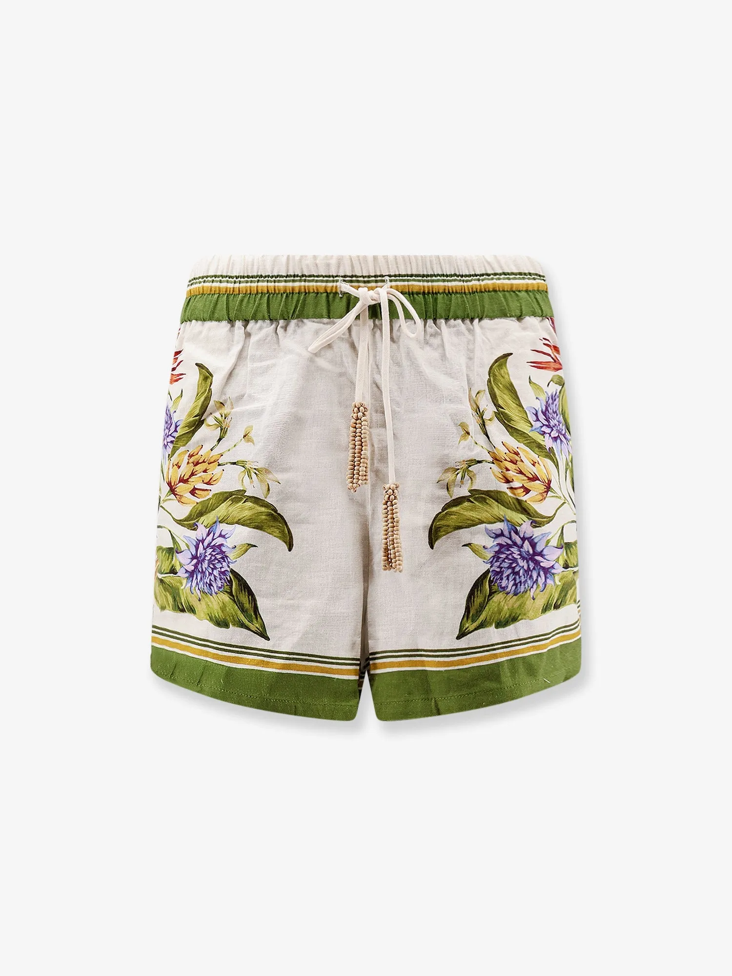Shorts Tropical Print Linen-Blend Green sold by Lord & Taylor