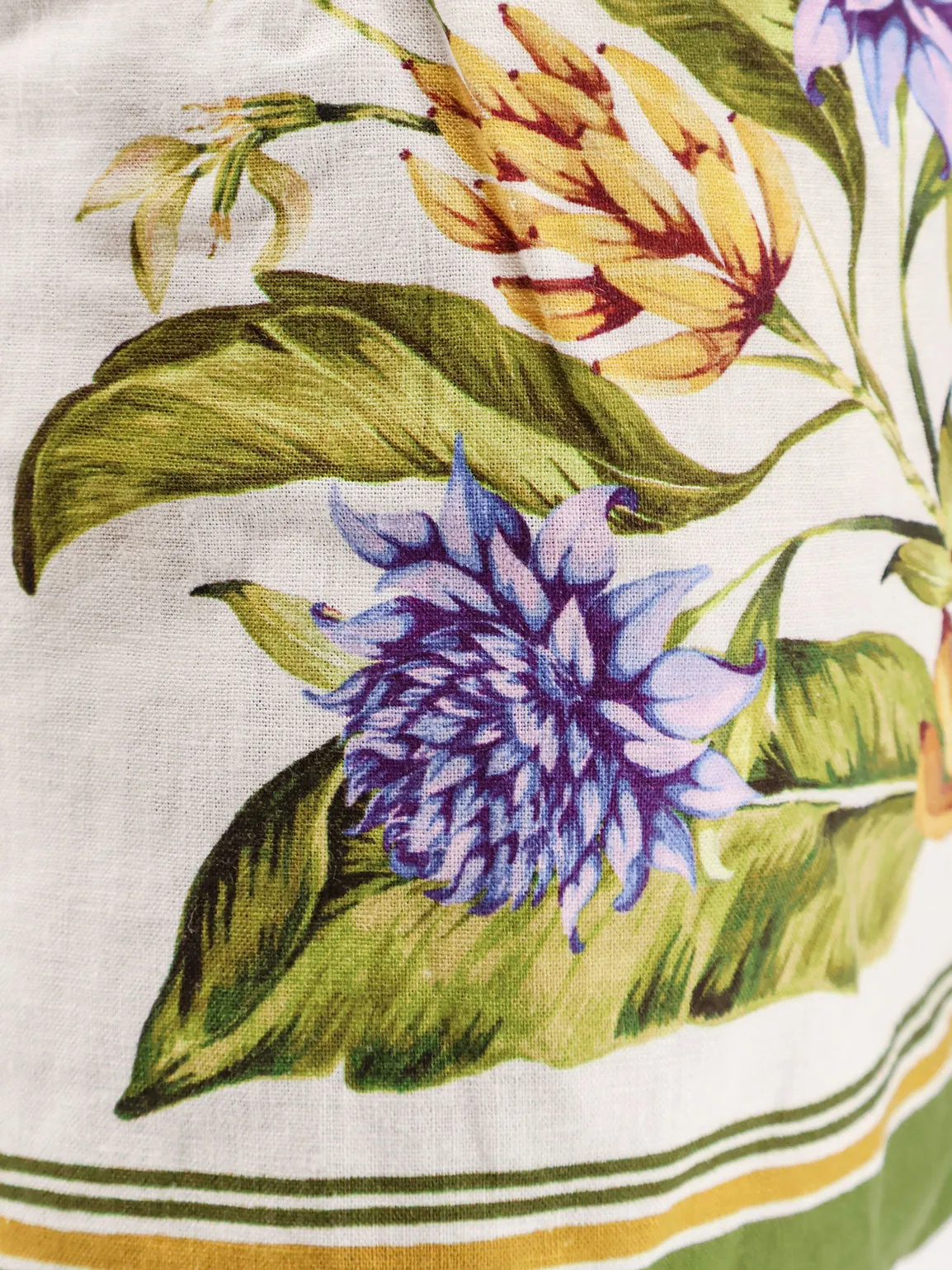 Shorts Tropical Print Linen-Blend Green sold by Lord & Taylor product image thumbnail 3