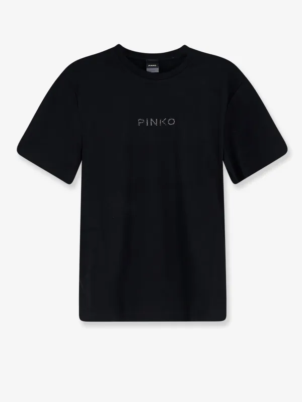 Cotton T-shirt Black made by Pinko